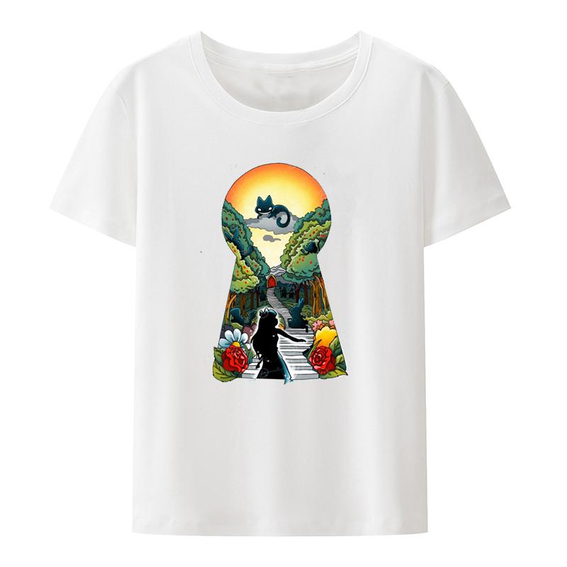 Wonder Rabbit Graphic Print Tee Top Tshirt Geek Series Otaku Goth Unisex Tshirts Unisex Leisure Student Comfortable Cool Pair