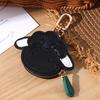 Fashion Cute Faux Leather Sheep Keychain Goat Cartoon Bag Pendant Zipper Mini Wallet Bag Charm Female