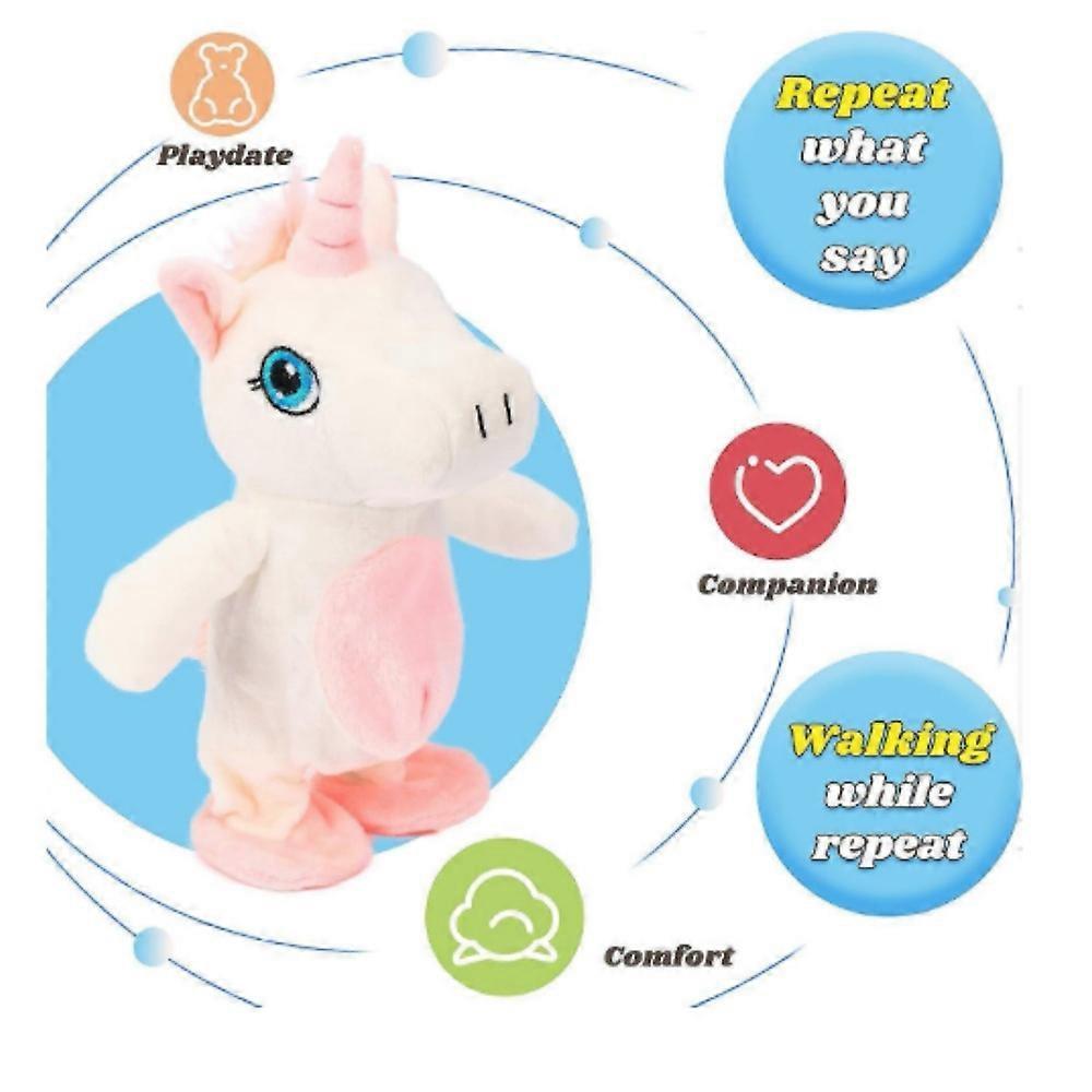 Talking Unicorn Repeat What You Say Walking Electric Interactive Animation Toy