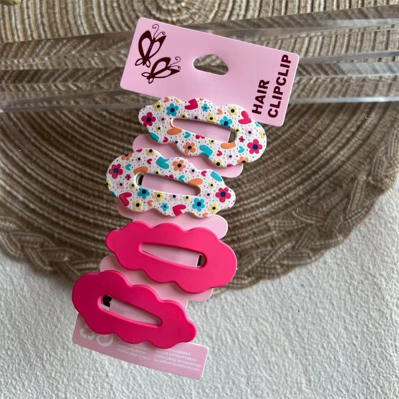 New Cartoon Cute Printed Hairpins Set Women Girls Child Hairgrips Hair Clips Pins Barrettes Accessories Hairclip Headdress