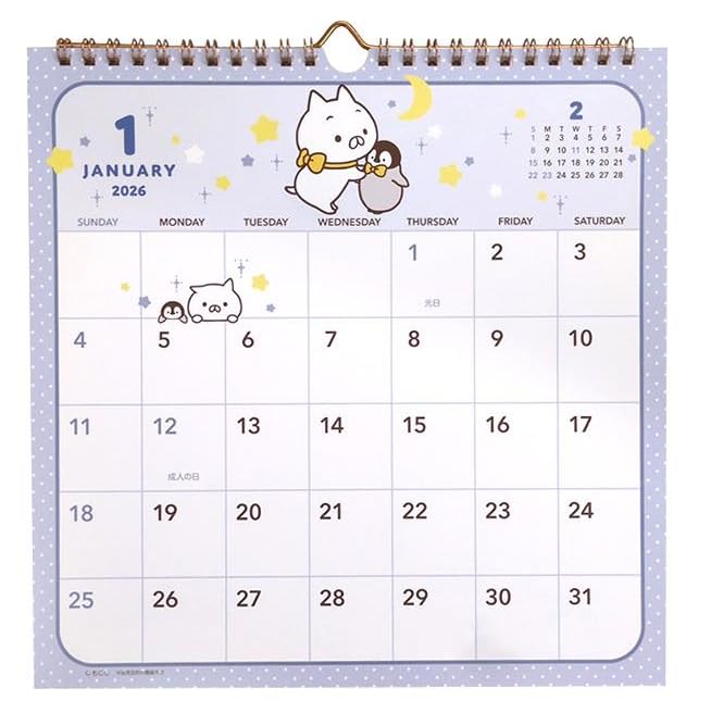 

[2026] Nekopen Weather Wall Calendar (January Start) [Loft]