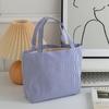 Striped Bag For Women Large Capacity Retro Casual Polyester Fashion Handbag For Daily Use