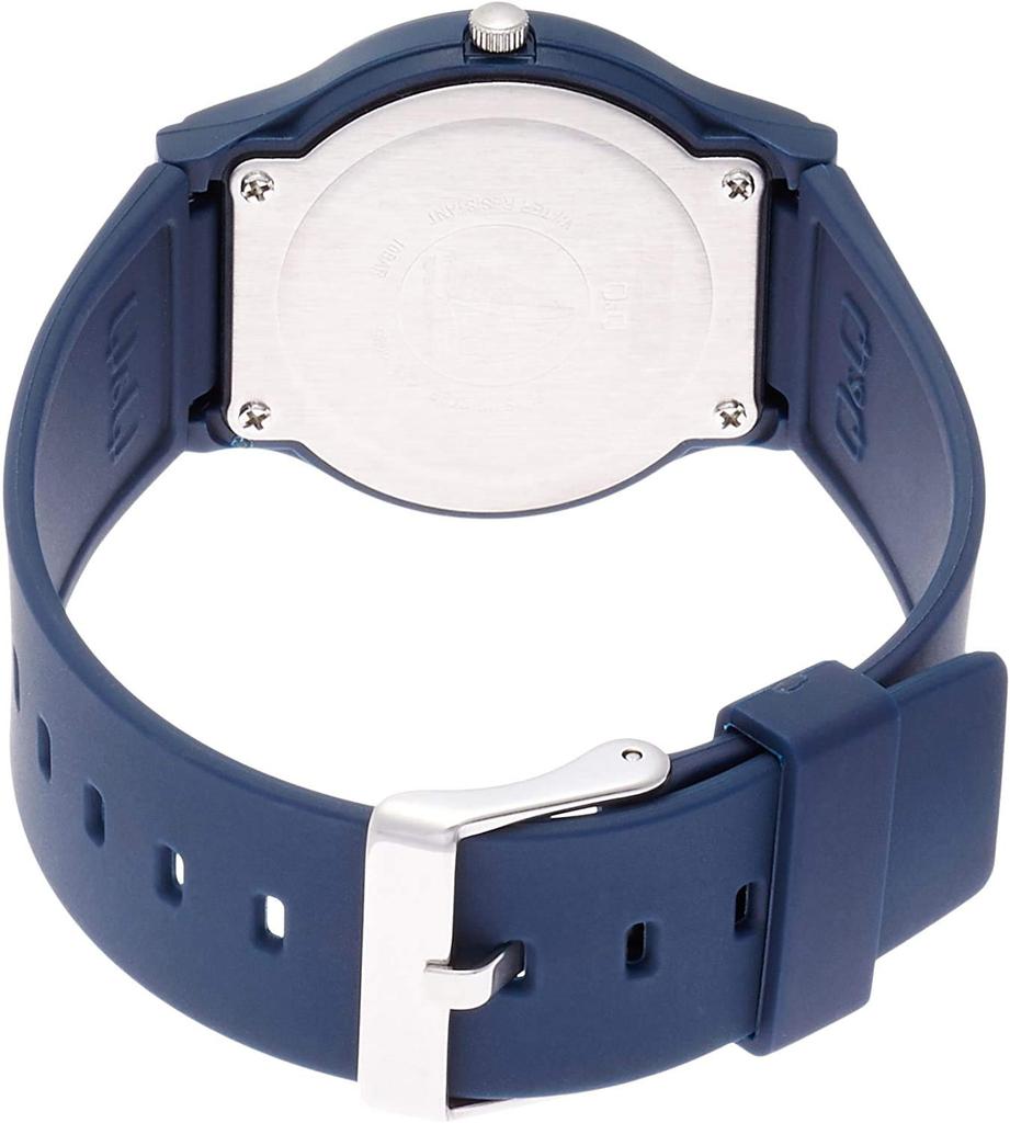 [Citizen Q&Q] Zegarek Analogowy Wodoodporny Pasek Uretanowy VS04-002 Męski Metaliczny Niebieski x Granatowy