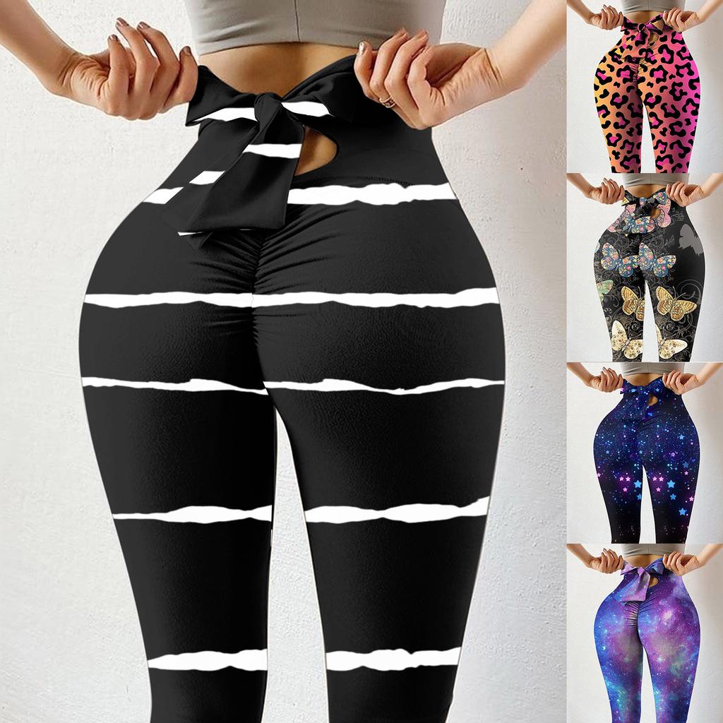 Women Printing High Waist Stretch Strethcy Fitness Leggings Yoga Pants