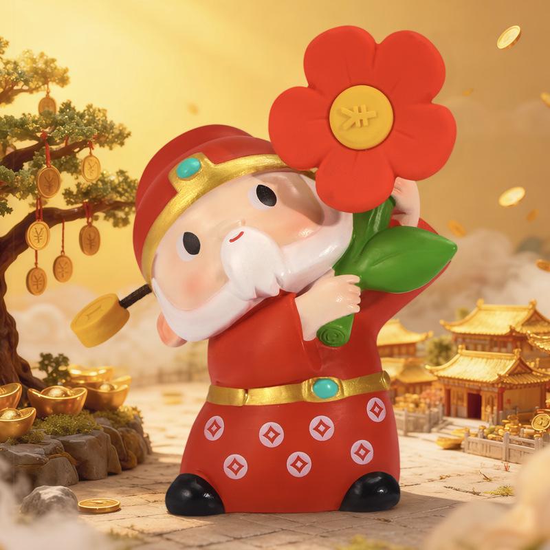 God of Wealth Blind Box: Creative Resin Desktop Ornament in Multiple Styles