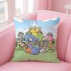 D-Dragon Quest Slime Anime Pillow Case Anti-Dustmite Pillowcase Invisible Zipper Silky Short Plush Sofa Cushion Cover