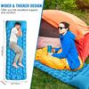 Saltea de camping gonflabilă pentru dormit cu pernă, presă de picioare, saltele de dormit ultraușoare, durabile și impermeabile, saltea de camping