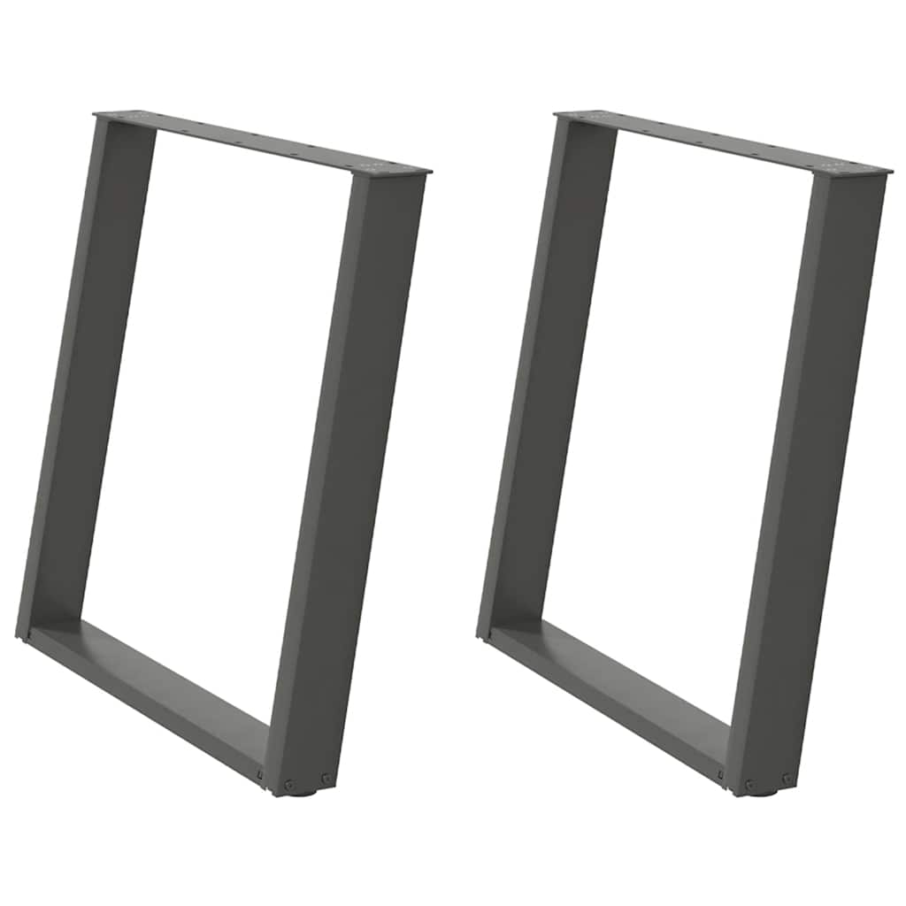 Vidxl Nogi Do Stołu Jadalnianego, 2 Szt., Antracyt, 80X(72-73)Cm, Stal