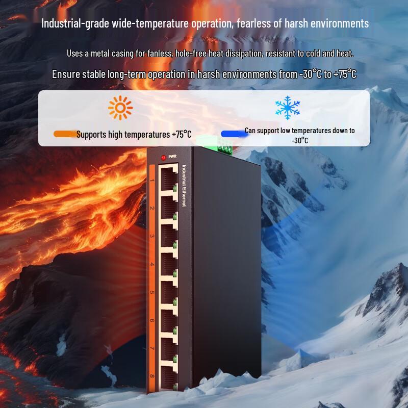 netLINK Industrial 8-Port Gigabit Unmanaged Ethernet Switch