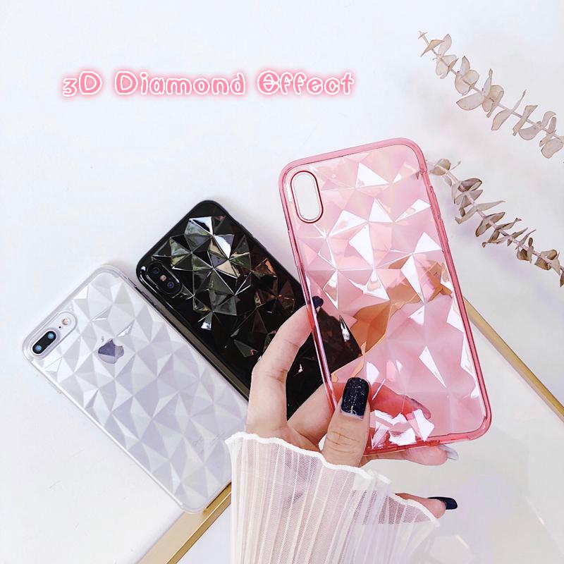 

Прозрачный кристалл 3D Diamond Ultra Slim Мягкий ТПУ телефона чехол для iPhone Samsung Huawei Xiaomi