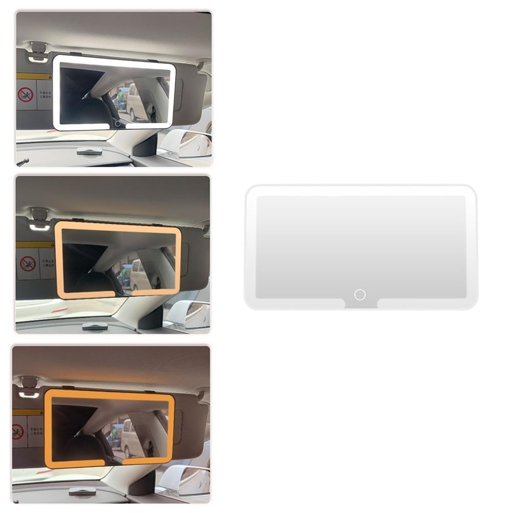AUSTYLCO Car Makeup Mirror, Car Makeup Mirror, Sun Visor, LED Mirror, Car Rearview