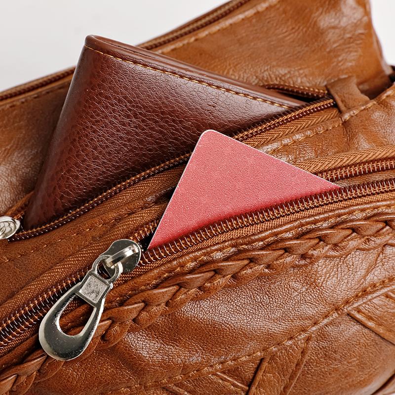 Middle-aged And Elderly Women's Bag Large Capacity Shoulder Bag Middle-aged Soft Leather Mother Bag