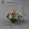 Vintage Design Tibetan Style Mini Copper Retro Bronze Incense Burner Censer Metal Craft Home Decor Buddhist Living Room Supplies