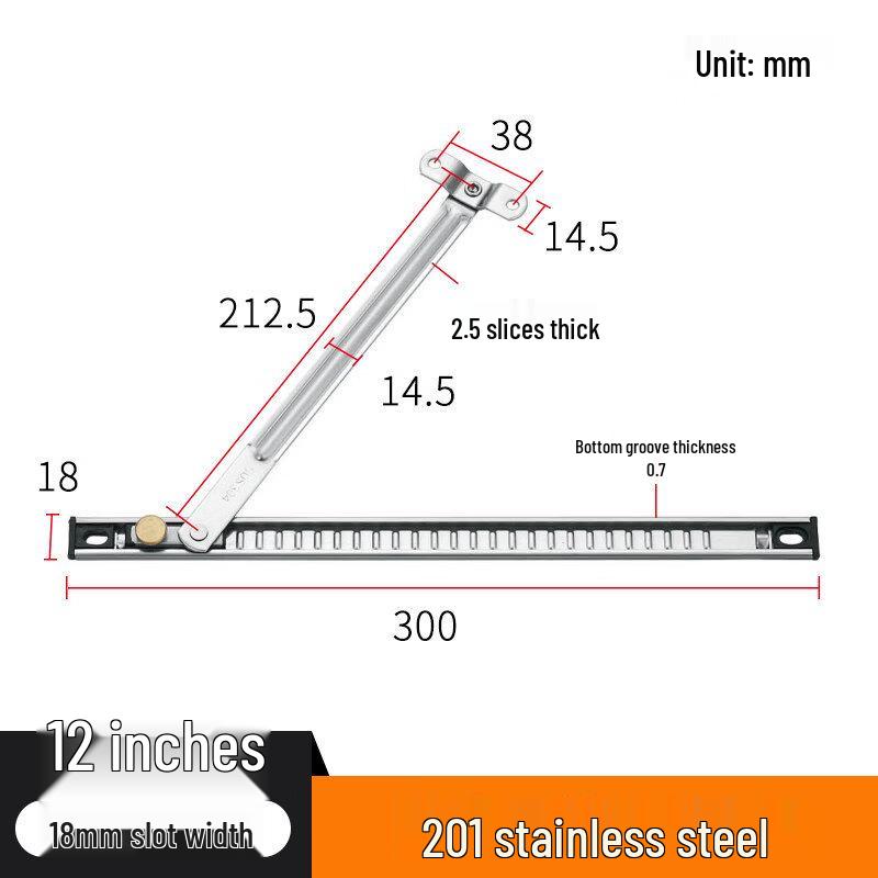 

Universal 12-inch Stainless Steel Window Stay