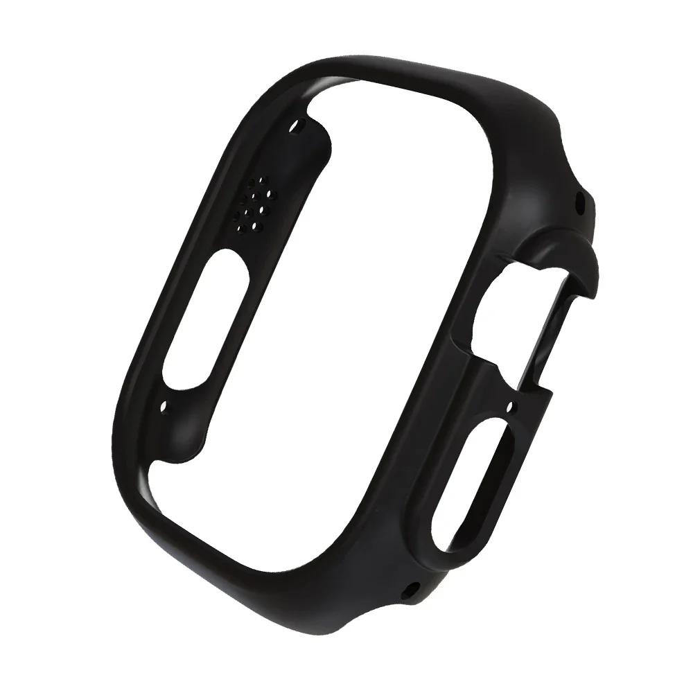 Matte Protective Cover for Apple Watch Ultra 2 PC Transparent Bumper Hard PC Frame Protector Case for Iwatch Ultra 49mm