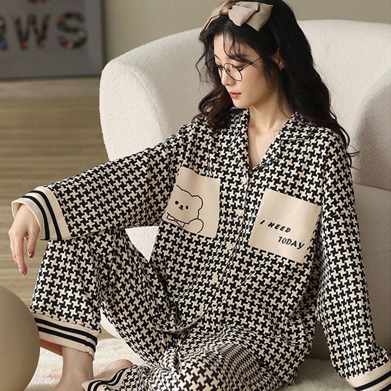 GMXIA Pajamas for Girls In Spring and Autumn Are Cute and Casual. They Are Long-sleeved and Long-pants Home Wear That Can Be Worn Over Two Sets