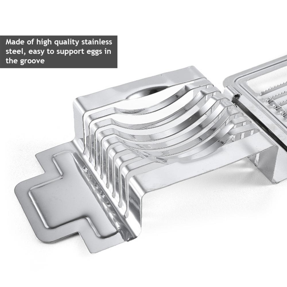 Stainless Steel Egg Slicers Multifunctional Heavy Duty Mushroom Slicers with Round Groove Easy Support Egg Cutter