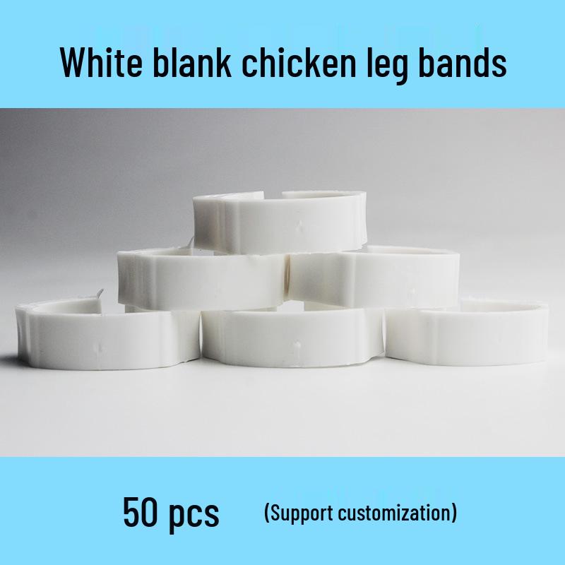 Laser Engraved Poultry Leg Rings for Chickens, Ducks, and Geese - Identification Markers