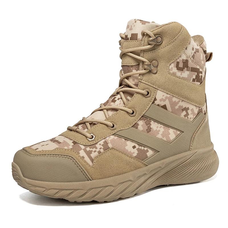 Mode Klettern Outdoor Herren Arbeits-Sicherheitsschuhe Camouflage Schuhe Outdoor Wanderschuhe Allround Stiefeletten für Herren Lässig Wasserdicht Hi
