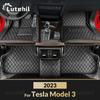 Car Floor Mats For Tesla Model 3 Automobile Carpet Cover Interior Details Accessories Protective Pad Parts