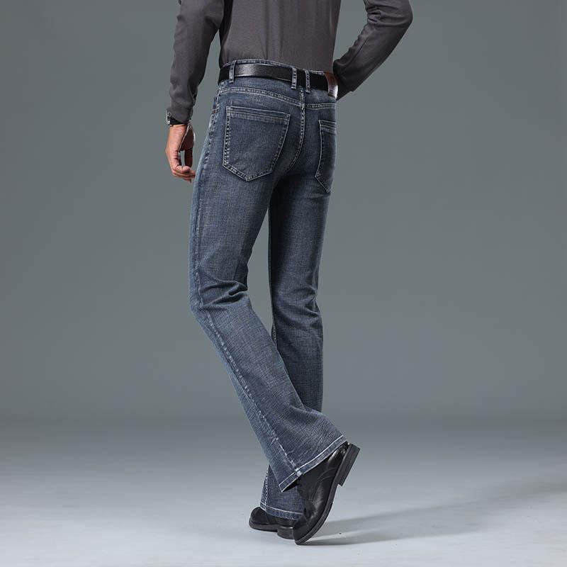 Jeans For Men Men's High Waist Loose Stretch Jeans Classic Design Flared Jeans