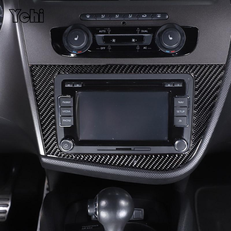 For Mazda MX-5 2016+ Matte Real Carbon Fiber Center Control Gear Shift Panel Multimedia Panel Cover Steering Wheel Frame Sticker
