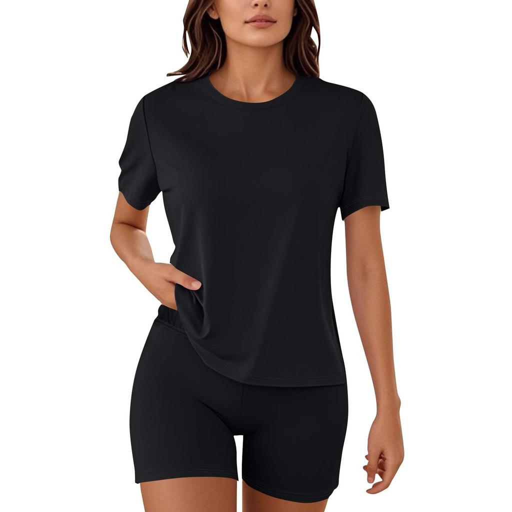 Women Pajamas 2 Piece Sets For Women T-shirt Shorts Outfits Sleepwear