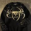 City Boy Spider Jacquard Rundhals Strickpullover Lockerer Schnitt Streetwear Herren Damen Winter