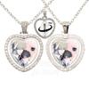 Low Tide In Twilight Necklace Taeju YEO Euihyun KIM Glass Heart Pendant Double Sided Necklace 360 Degree Rotation Jewelry Gift