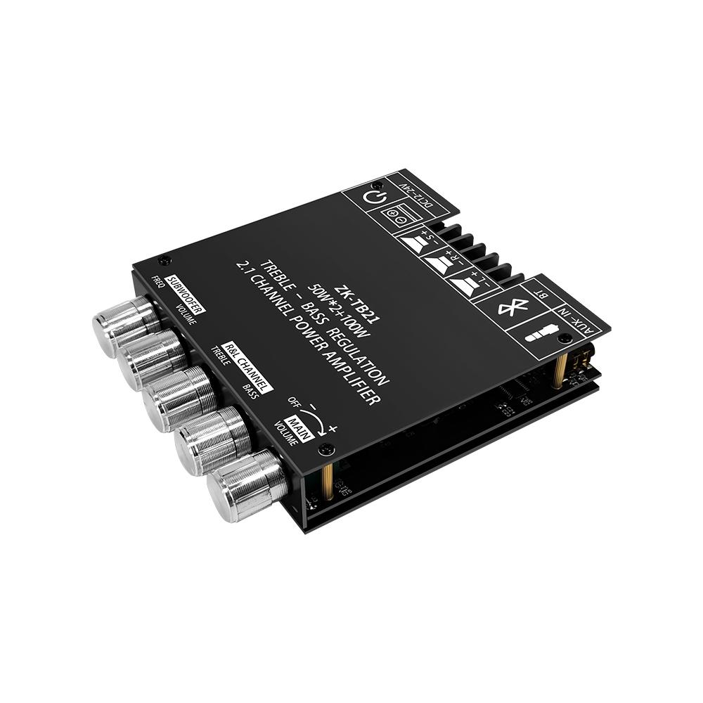 ZK-TB21 ZK-MT21 Bluetooth 5.0 Subwoofer Amplifier Board 50W*2+100W 2.1 Channel Power Audio Stereo Bass AMP TPA3116D2 AMP Module