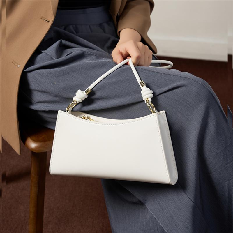 Echtes Leder Unterarm Schultertaschen für Frauen Trend Designer koreanischen Stil Damen Handtaschen und Geldbörsen rot schwarz