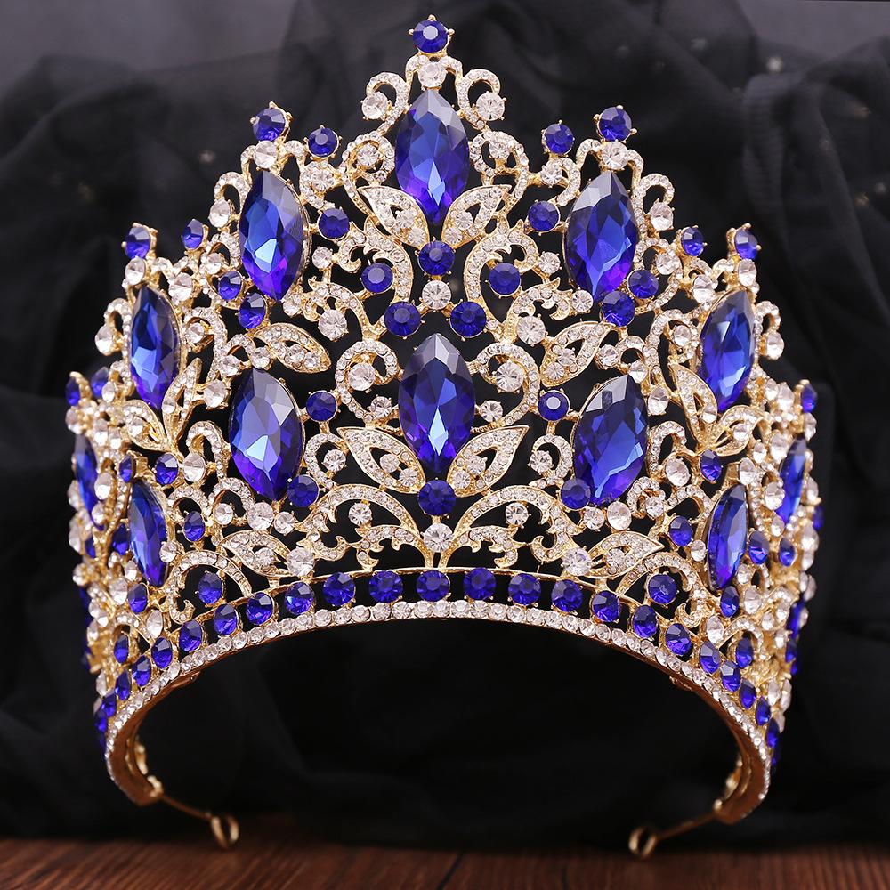 DIEZI New Arrival Princess Big Crystal Crown For Women Wedding Bridal Bride Luxury Elegant Queen Tiara Crown Hair Accessories