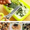 Muti-Layers Kitchen Scissors Stainless Steel Vegetable Cutter Scallion Herb Laver Spices cooking Tool Cut Kitchen Accessories