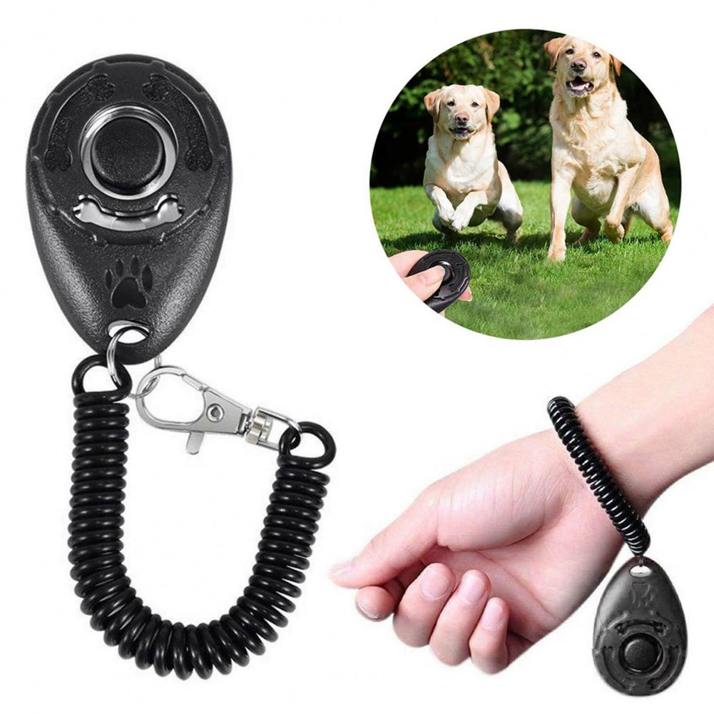 Hundetraining Clicker Haustier Katze Kunststoff Neu Hunde Clicker Trainer Hilfswerkzeuge Verstellbare Handgelenkschlaufe Ton Schlüsselanhänger Hundezubehör