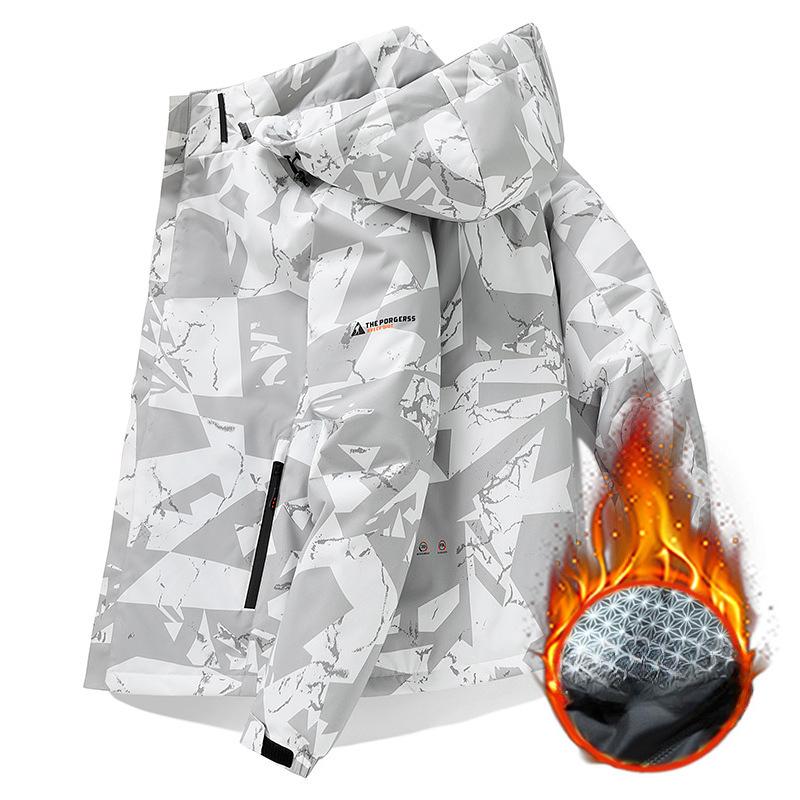 

Новая мужская универсальная повседневная куртка с капюшоном на осень и зиму 4XL