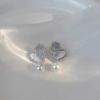 Gradual Change Crystal Love Pearl Earrings Temperament Fashion High Sense Women's Earrings Niche Japanese and Korean Earrings