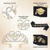 New Model Graduation Party Set - Crown Shoulder Strap 2-piece Set - Alloy Rhinestone Letter Headpiece