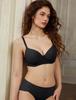DOBREVA Inbarely Plus with Molded Thin and Solid with Underwire Bra, Black, F80, Cups, Cups, Non-Slip, Color,