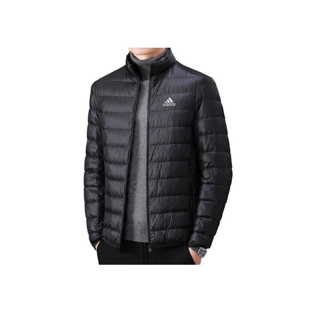 Adidas Logo Outdoor Casual Sports Lightweight Warm Down Jacket Men Jacket Black JN4342