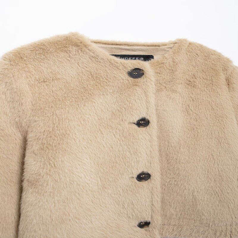 Fashion Style 2024 Fall and Winter New Women's Clothing Easiest for Match Artificial Fur Effect Short Jacket 6318269