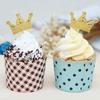 50Pcs/lot Gold Princess Crown Cake Topper Favors Party Cupcake Picks Wedding Birthday Decorations Accessories