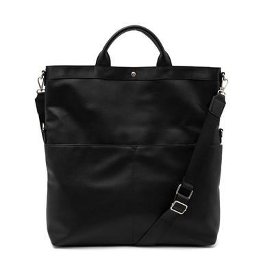 VITAFELICE Men's Square 3-Way Tote Bag (inb-10188p) (Black)