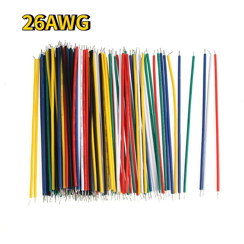 

120PCS Electronic Wire 24AWG 26AWG Tin-Plated Breadboard PCB Solder Cable 6 Color Jumper Wire DIY Kit High-Quality 26AWG-120pcs