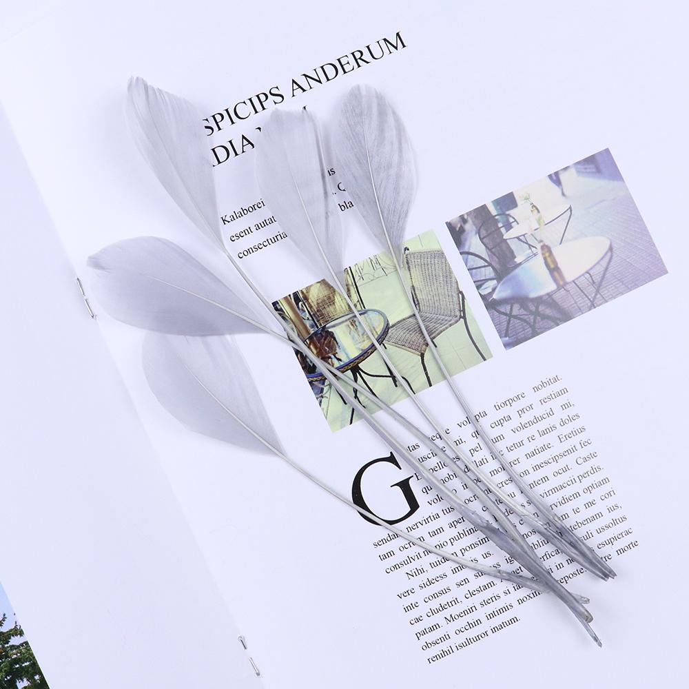 50pcs Natural Goose Feathers Crafts Earring Accessories Plumes 15-20cm Pretty Multicolor Swan Feather for Jewelry Decoration