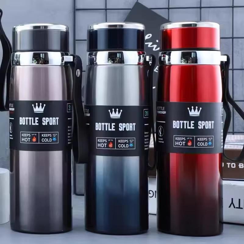 1L Thermal Water Bottle Keep Cold and Hot Water Bottle Thermos for Water Tea Handheld Vacuum Flasks Stainless Steel Coffee Bottl