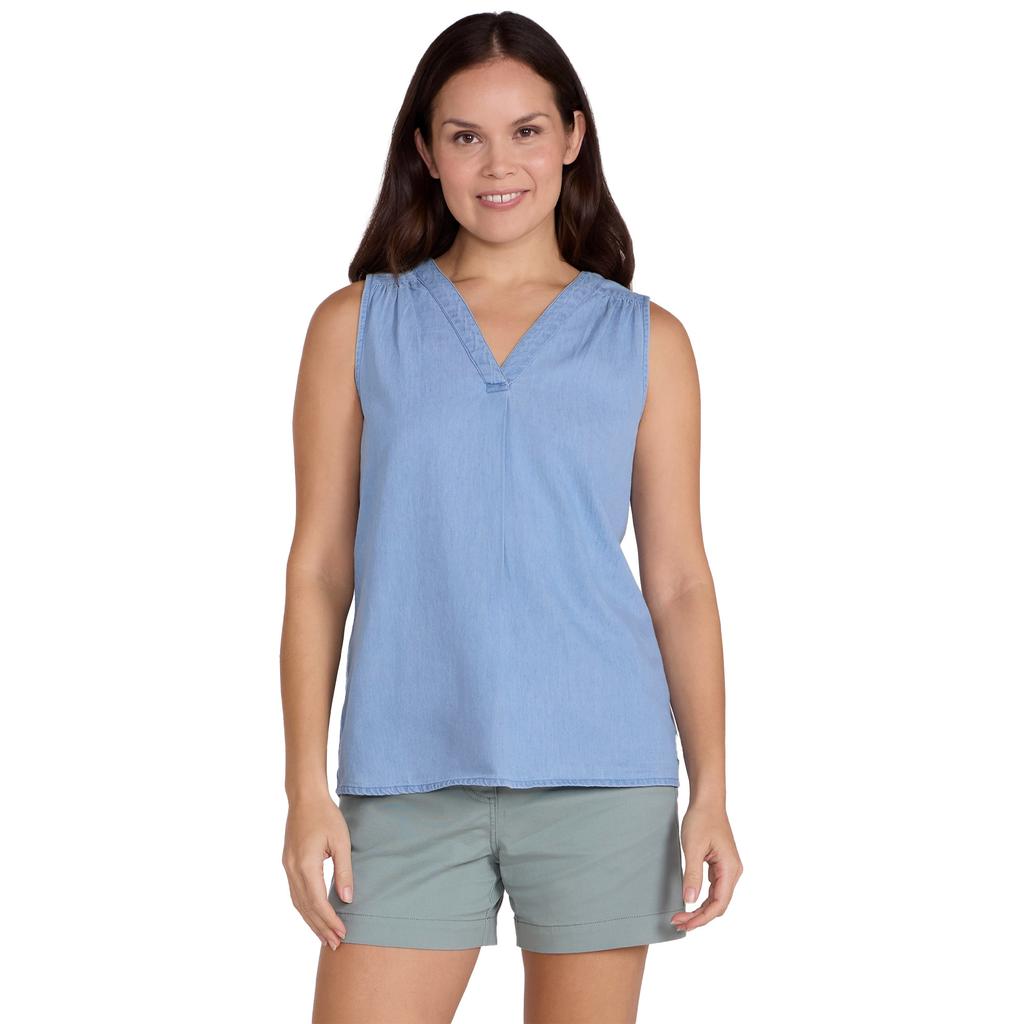 Mountain Warehouse Womens/Ladies Tuscany Chambray Sleeveless Shirt