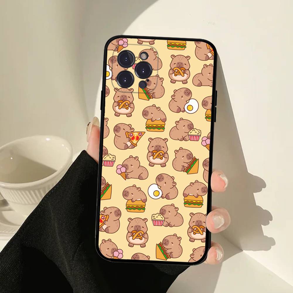 

Cute Capybara Phone Case For IPhone 14 Plus 13 Mini 11 16 15 17 Pro Max Protection Shockproof iPhone 17pro max
