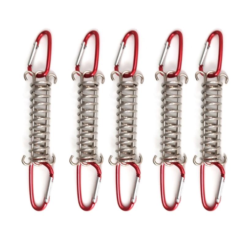 5lots Heavy Type Spring Buckles Awnings Rope Tensioner Outdoor for Tensioning Tarps and Securing Pet Leashes Outdoors