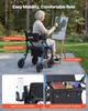 VEVOR 2-in-1 Rollator Walker & Transport Chair for Seniors, Foldable Rolling Walker Wheelchair