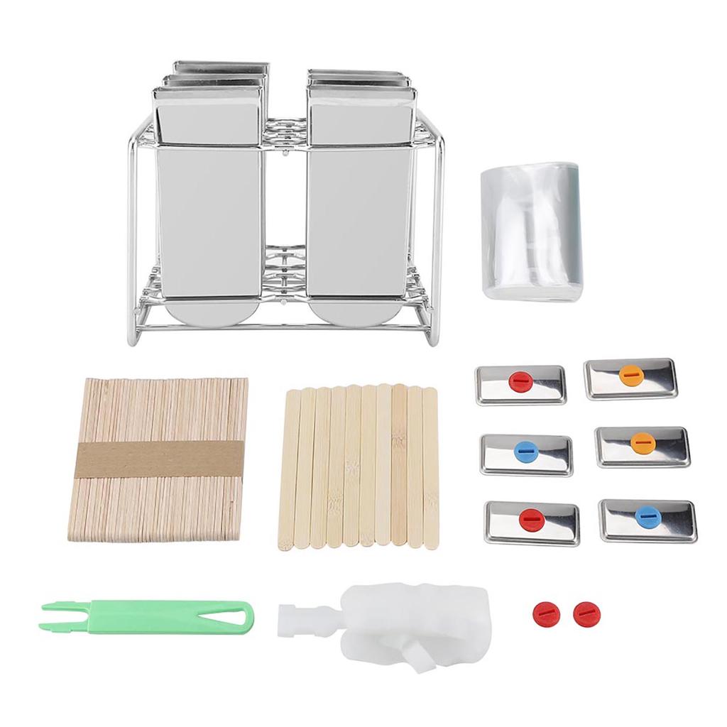 Stainless Steel Molds Ice Cream Industrial Home Kitchen DIY Ice Pop Mould Maker Tool(4#)